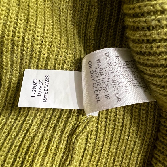 J Jill Avocado Green Open Long Sleeve Knit Cardigan Cotton Blend - Picture 5 of 6